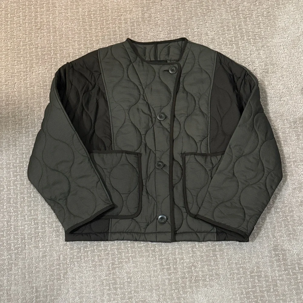 Zara Quilted Green Jacket - Picture 2 of 7